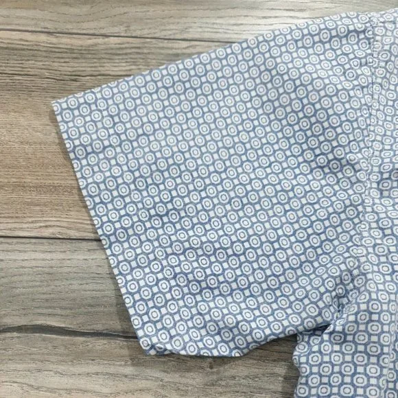 Markham 2XL Short Sleeve Mens Shirt Casual Soft Blue Office Vacation Beach Relax - Picture 2 of 8